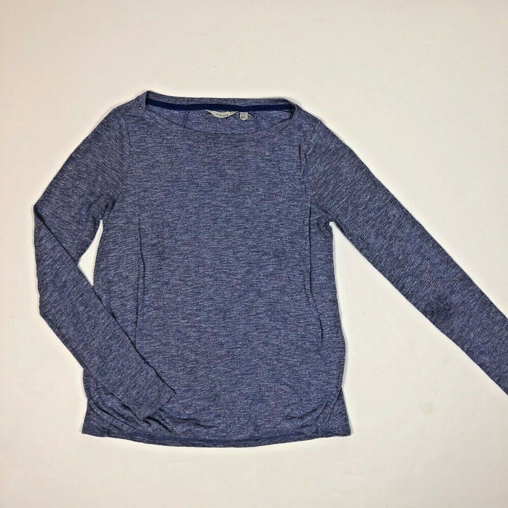 Athleta Women's Lavender Purple Space Dye Long Sleeve Active Running Shirt XXS